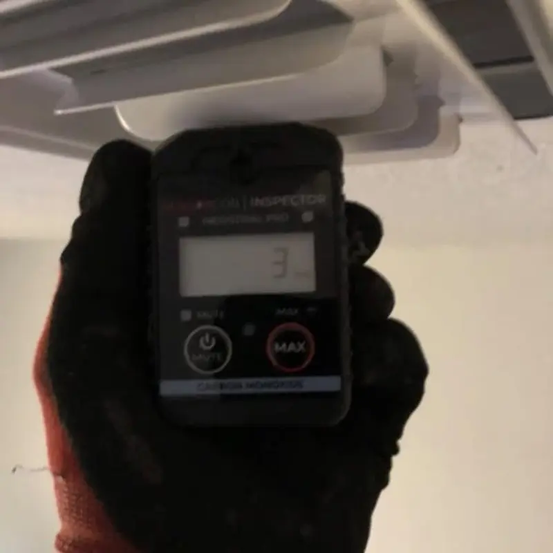 Carbon monoxide safety testing during Boulder City HVAC service call
