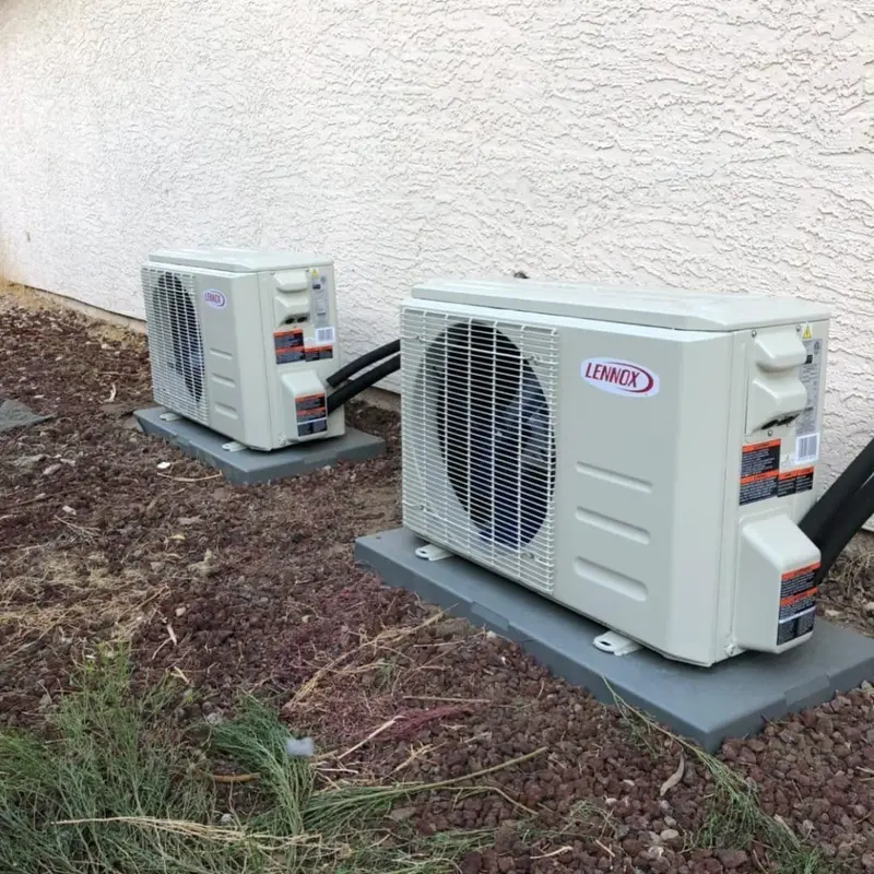 Dual Lennox mini-split outdoor units installed at Las Vegas residence